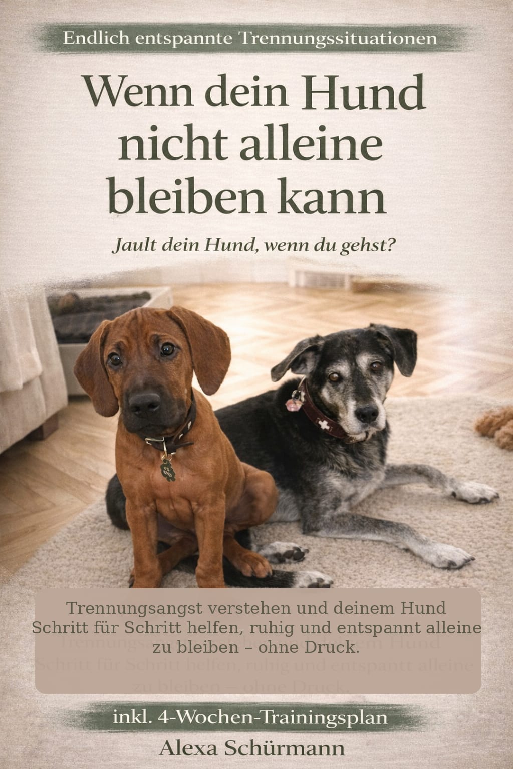 E-Book Cover mit zwei Hunden